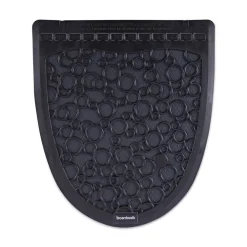 Boardwalk 17.5 in. x 20 in. 2.0 Rubber Urinal Mat - Black (6/Carton)