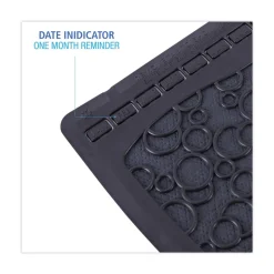 Boardwalk 17.5 in. x 20 in. 2.0 Rubber Urinal Mat - Black (6/Carton)