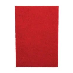 Boardwalk 28 in. x 14 in. Buffing Floor Pads - Red (10/Carton)
