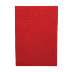 Boardwalk 20 in. x 14 in. Buffing Floor Pads - Red (10/Carton)