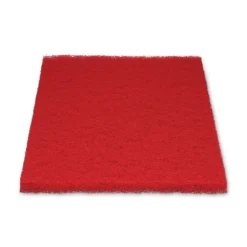 Boardwalk 20 in. x 14 in. Buffing Floor Pads - Red (10/Carton)