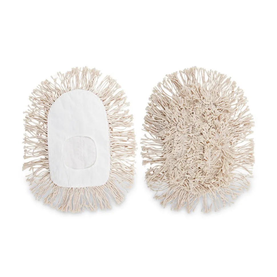 Boardwalk 17.5 in. x 13.5 in. Cotton Wedge Dust Mop Head - White