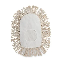 Boardwalk 17.5 in. x 13.5 in. Cotton Wedge Dust Mop Head - White
