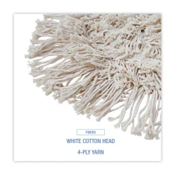 Boardwalk 17.5 in. x 13.5 in. Cotton Wedge Dust Mop Head - White