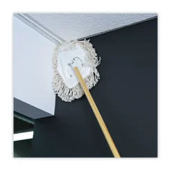 Boardwalk 17.5 in. x 13.5 in. Cotton Wedge Dust Mop Head - White