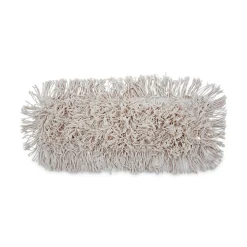 Boardwalk 12 in. x 5 in. Cotton Dust Mop Head - White