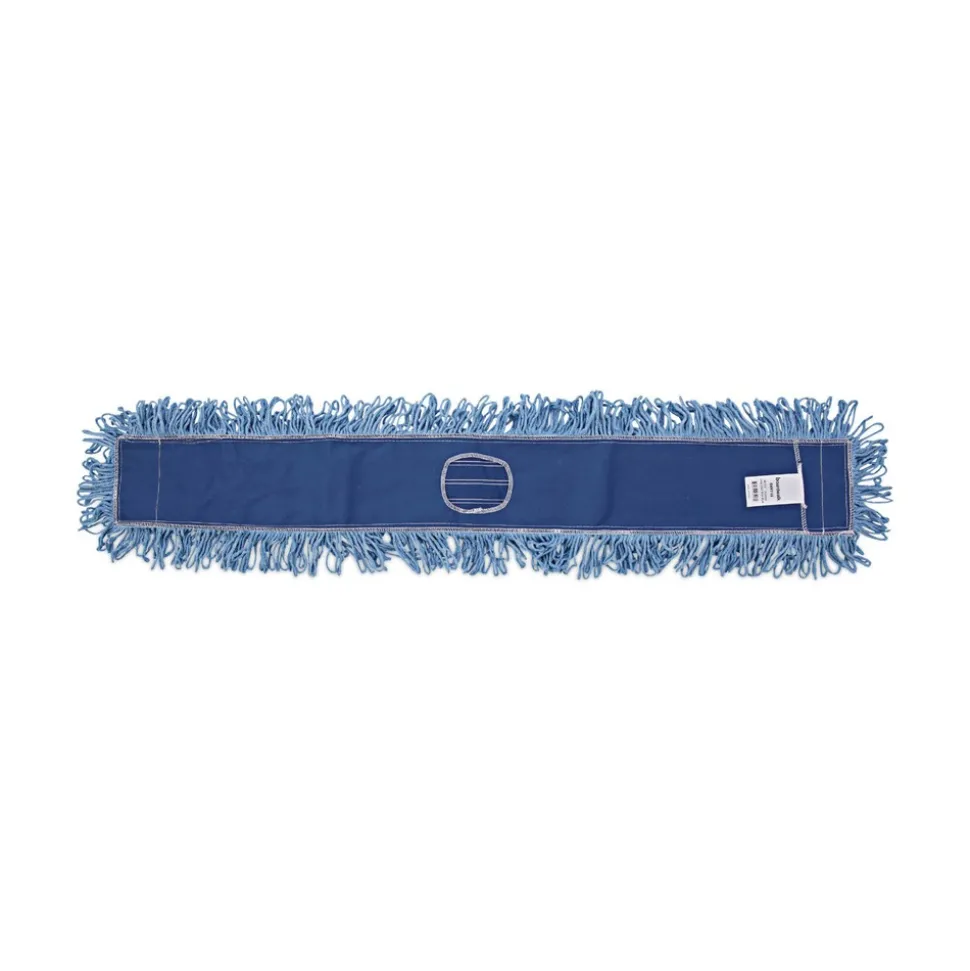Boardwalk 48 in. x 5 in. Cotton/Synthetic Blend Dust Mop Head - Blue