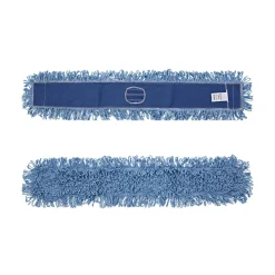 Boardwalk 48 in. x 5 in. Cotton/Synthetic Blend Dust Mop Head - Blue