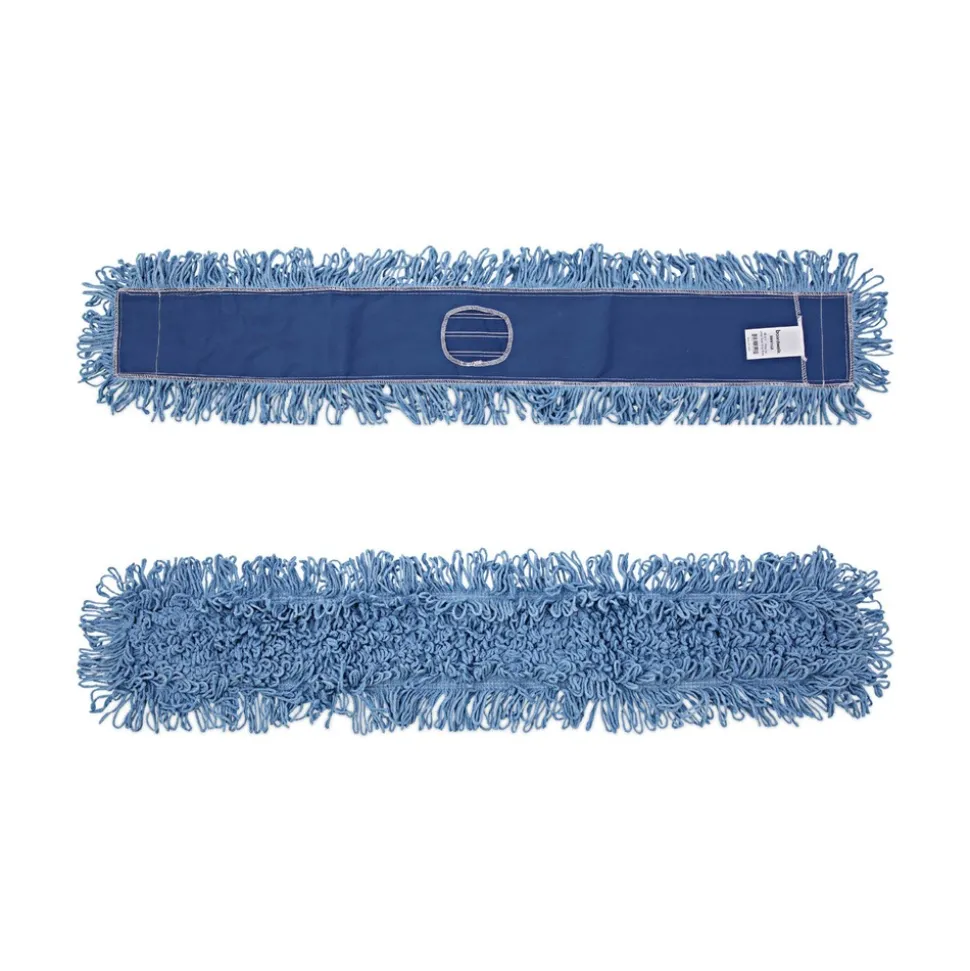 Boardwalk 48 in. x 5 in. Cotton/Synthetic Blend Dust Mop Head - Blue
