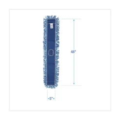 Boardwalk 48 in. x 5 in. Cotton/Synthetic Blend Dust Mop Head - Blue