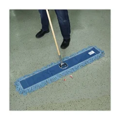 Boardwalk 48 in. x 5 in. Cotton/Synthetic Blend Dust Mop Head - Blue