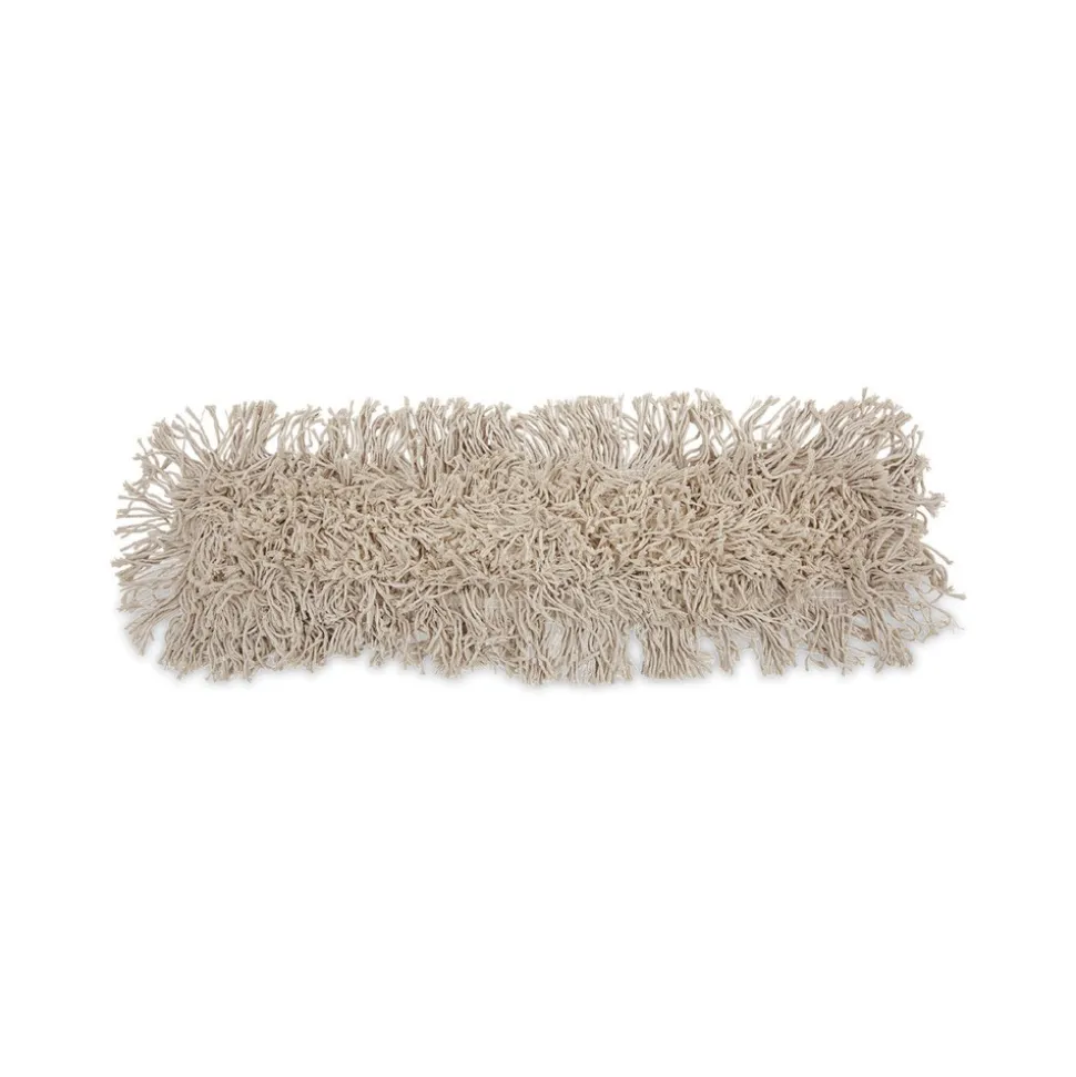 Boardwalk 24 in. x 3 in. Cotton Dust Mop Head - White