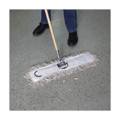 Boardwalk 24 in. x 3 in. Cotton Dust Mop Head - White