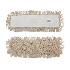 Boardwalk 24 in. x 5 in. Cotton Head 60 in. Wood Handle Cotton Dry Mopping Kit - Natural (1-Kit)