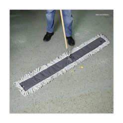 Boardwalk 60 in. x 5 in. Cut-End Disposable Cotton Dust Mop Head (12/Carton)