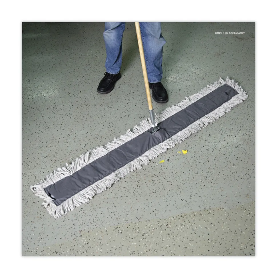 Boardwalk 60 in. x 5 in. Cut-End Disposable Cotton Dust Mop Head (12/Carton)