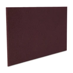 Boardwalk 28 in. x 14 in. Deep Scrub Pads - Maroon (10/Carton)