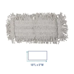 Boardwalk 18 in. x 5 in. Disposable Cotton Dust Mop Head