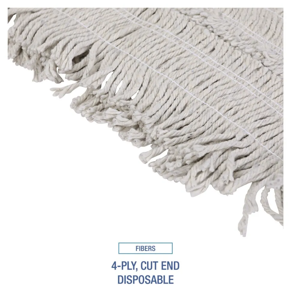 Boardwalk 18 in. x 5 in. Disposable Cotton Dust Mop Head