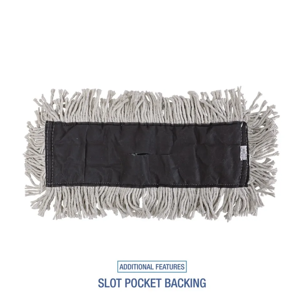 Boardwalk 18 in. x 5 in. Disposable Cotton Dust Mop Head