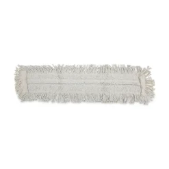 Boardwalk 36 in. x 5 in. Disposable Cotton/Synthetic Dust Mop Head with Sewn Center Fringe - White