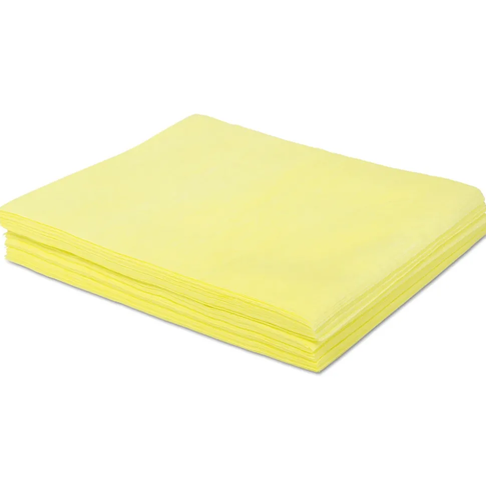 Boardwalk 18 in. x 24 in. Dust Cloths - Yellow (50/Bag, 10 Bags/Carton)