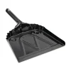 Boardwalk 12 in. x 14 in. 20-Gauge Steel Dust Pan with 5 in. Handle - Black (12/Carton)
