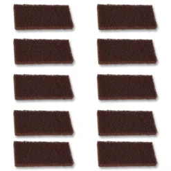 Boardwalk 4.62 in. x 10 in. Heavy-Duty Utility Pad - Brown (10/Carton)
