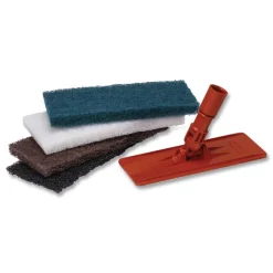 Boardwalk 4.62 in. x 10 in. Heavy-Duty Utility Pad - Brown (10/Carton)