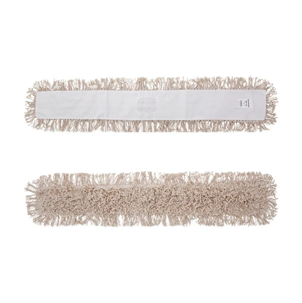 Boardwalk 48 in. x 5 in. Hygrade Cotton Industrial Dust Mop Head - White