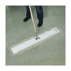 Boardwalk 48 in. x 5 in. Hygrade Cotton Industrial Dust Mop Head - White