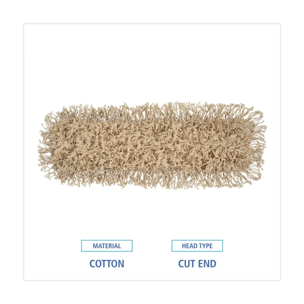 Boardwalk 24 in. x 5 in. Industrial Hygrade Cotton Dust Mop Head - White