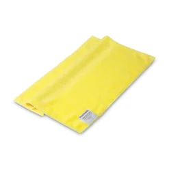 Boardwalk 16 in. x 16 in. Microfiber Cleaning Cloths - Yellow (24/Pack)