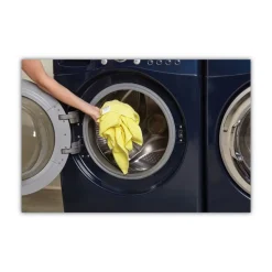 Boardwalk 16 in. x 16 in. Microfiber Cleaning Cloths - Yellow (24/Pack)