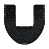Boardwalk 22 in. x 22 in. Non-Slip Rubber Commode Mat 2.0 Disposable Toilet Floor Mat - Black (6/Carton)