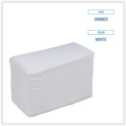 Boardwalk 17 in. x 15 in. 2-Ply Dinner Napkin - White (3000/Carton)
