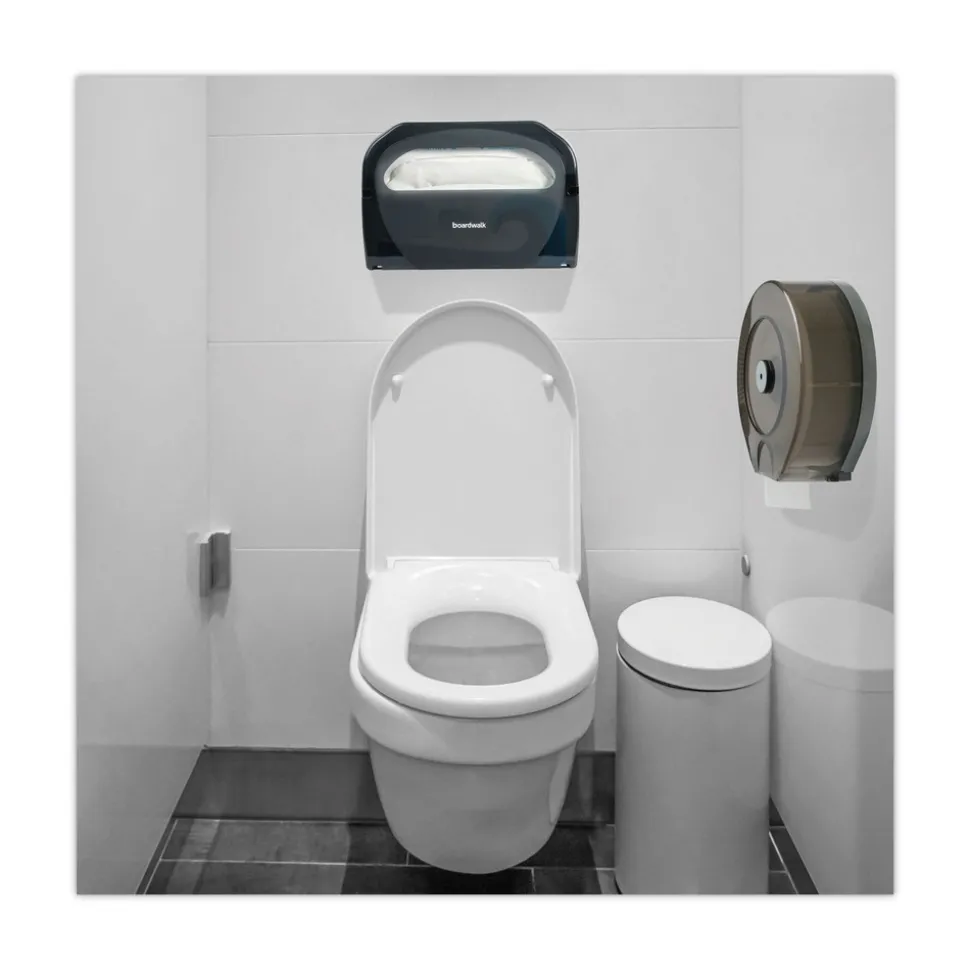 Boardwalk 14.17 in. x 16.73 in. Premium Half-Fold Toilet Seat Covers - White (250/Sleeve, 4 Sleeves/Carton)