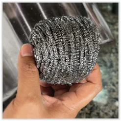 Boardwalk 3.93 in. x 1.96 in. Stainless Steel Scrubber - Silver (72/Carton)