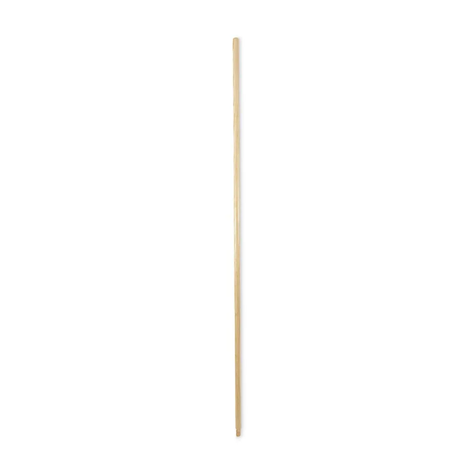 Boardwalk 0.94 in. x 60 in. Threaded End Lacquered Wood Broom Handle - Natural
