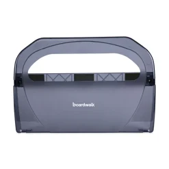 Boardwalk 17.25 in. x 3.13 in. x 11.75 in. Toilet Seat Cover Dispenser - Smoke Black