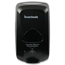 Boardwalk 6 in. x 4.05 in. x 10.58 in. 1200 mL Touch-Free Foam Soap Dispenser - Black