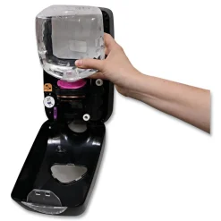 Boardwalk 6 in. x 4.05 in. x 10.58 in. 1200 mL Touch-Free Foam Soap Dispenser - Black