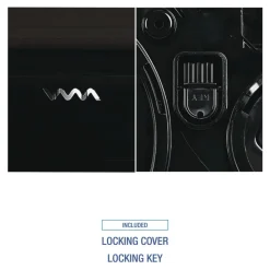 Boardwalk 20.25 in. x 6 in. x 12.25 in. Jumbo Twin Toilet Tissue Dispenser - Black