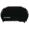 Boardwalk 13 in. x 6.75 in. x 8.75 in. Standard Twin Toilet Tissue Dispenser - Black