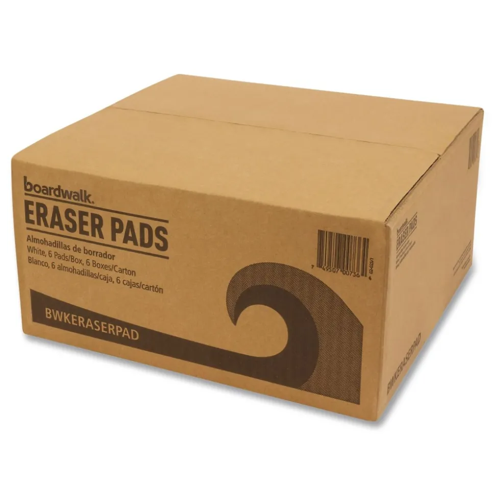 Boardwalk 2.5 in. x 4.5 in. x 1 in. Eraser Pads - White (6 Packs/Carton)