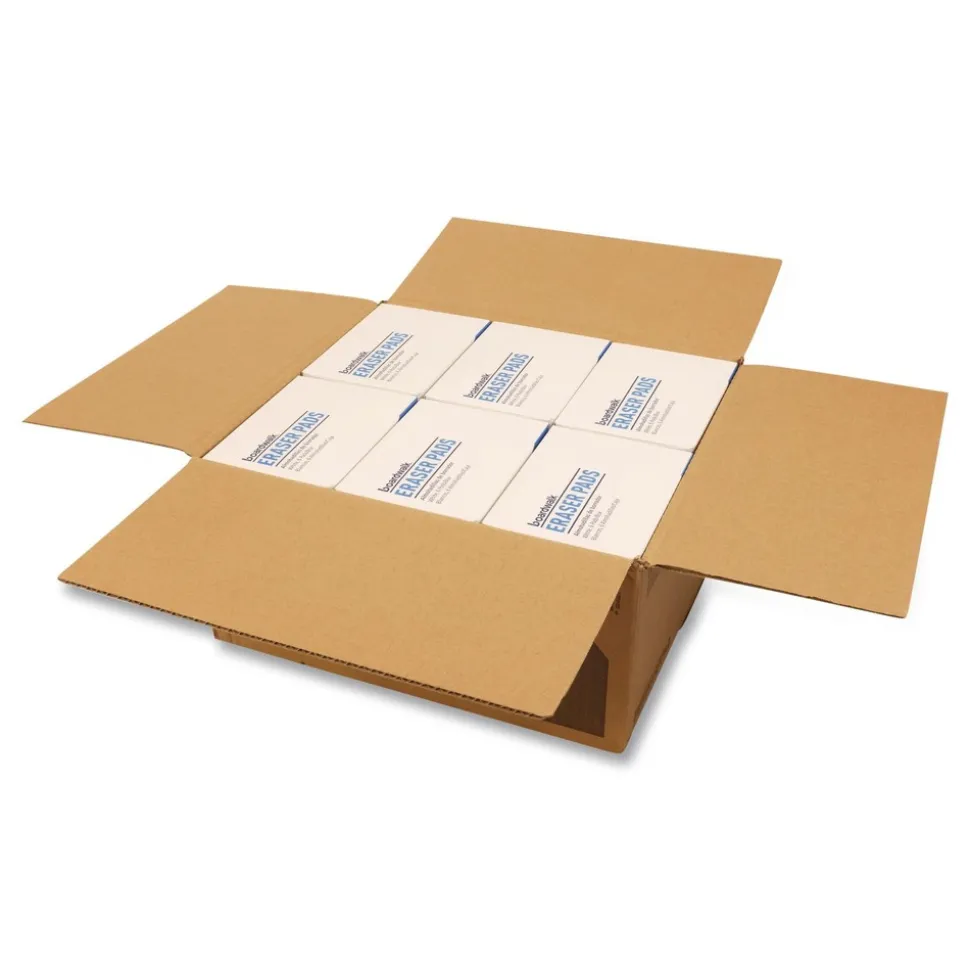 Boardwalk 2.5 in. x 4.5 in. x 1 in. Eraser Pads - White (6 Packs/Carton)