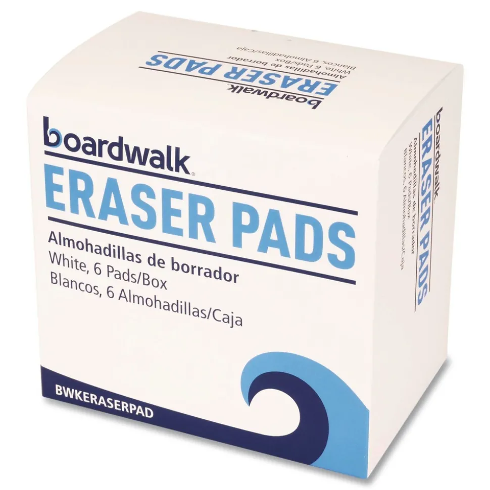 Boardwalk 2.5 in. x 4.5 in. x 1 in. Eraser Pads - White (6 Packs/Carton)