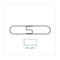 Boardwalk 24 in. x 5 in. Zinc Plated Clip-On Dust Mop Frame