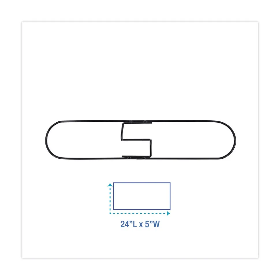 Boardwalk 24 in. x 5 in. Zinc Plated Clip-On Dust Mop Frame