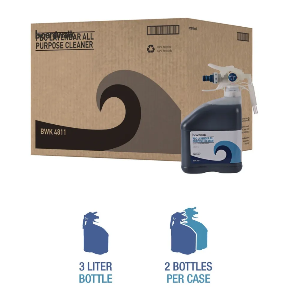 Boardwalk 3 L Bottle PDC All Purpose Cleaner - Lavender Scent (2/Carton)